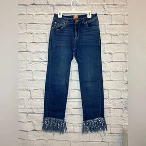 Gianni Bini fray hemmed blue jeans size 5